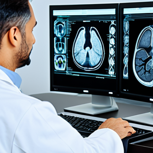 Prompt 1: Modern Radiology Technologist Learning**