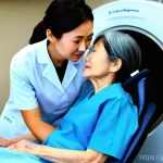 방사선사 직업 만족도 - **Prompt 1: Compassionate Patient Interaction**
"A heartwarming scene inside a clean, modern hos...