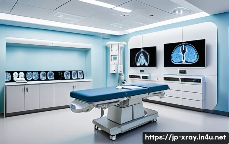 영상 진단 품질 관리 - A modern medical imaging room showcasing advanced diagnostic equipment including a high-field MRI ma...