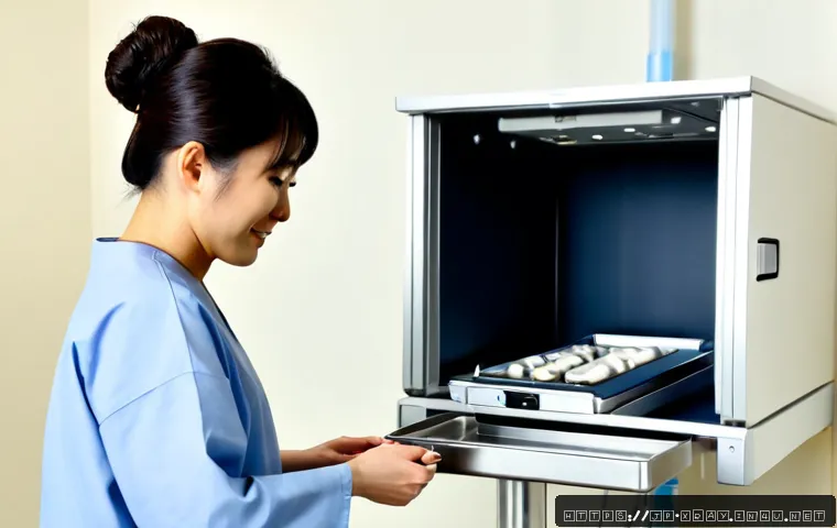 MRI 촬영 노하우 - Photorealistic hospital MRI preparation scene, a calm Japanese adult patient in modest hospital gown...